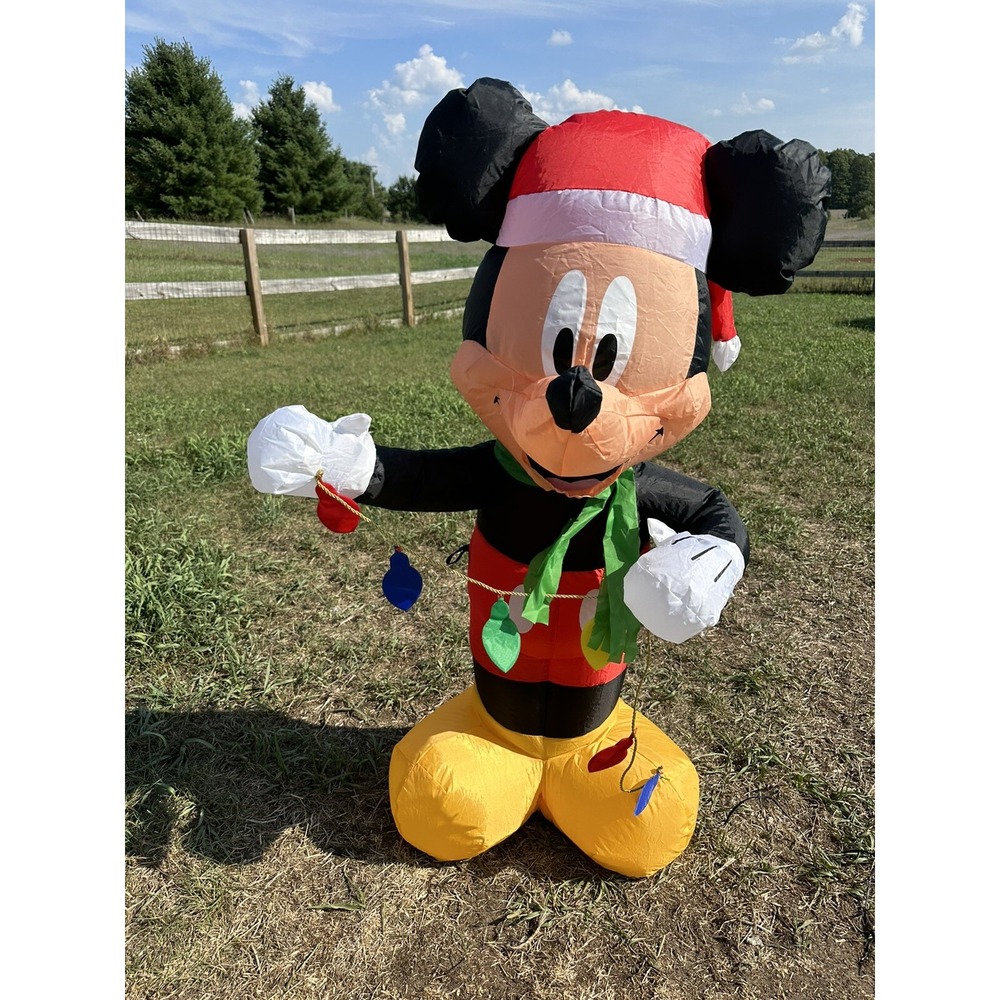 2013 Gemmy 3.5 Ft Tall Mickey Mouse Airblown Inflatable 85th Anniversary Tested